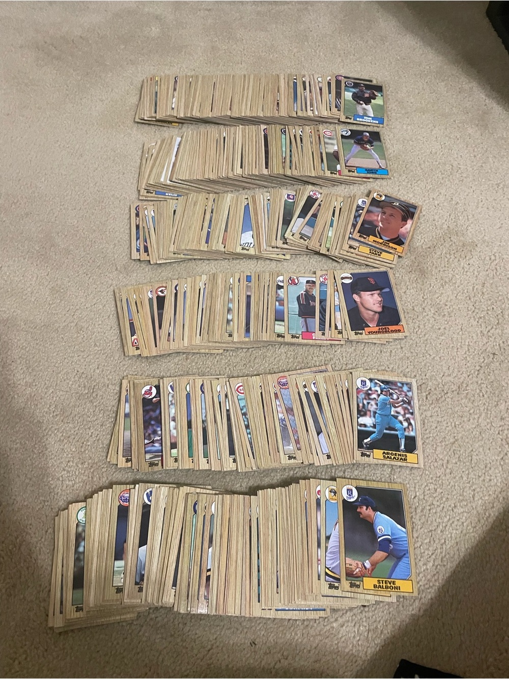 Topps Baseball Card Lot 1987 - approx 600 cards